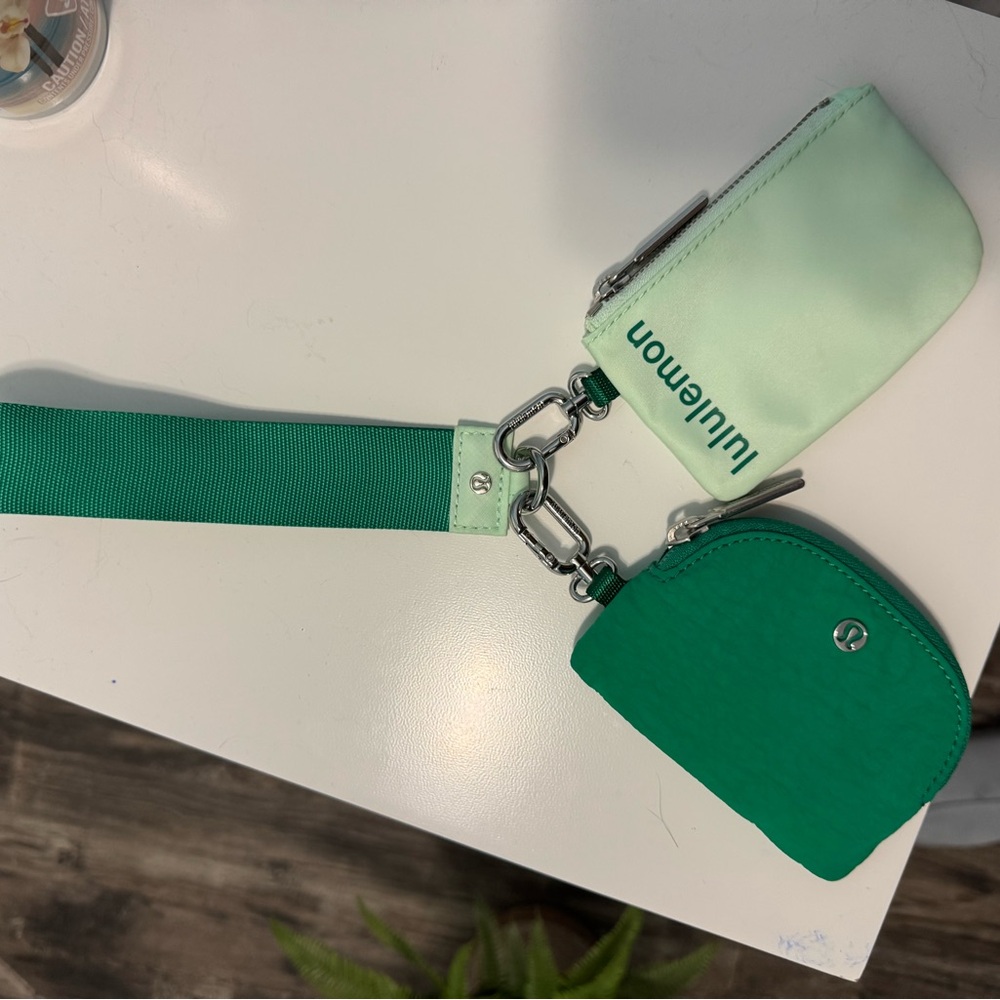 Lululemon Green Dual Pouch Wristlet